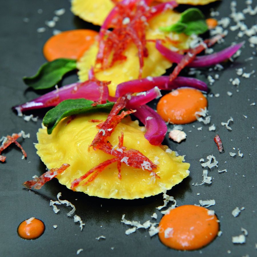 Raviolotti mit gepökelter Kabeljau à la Claudio Sadler