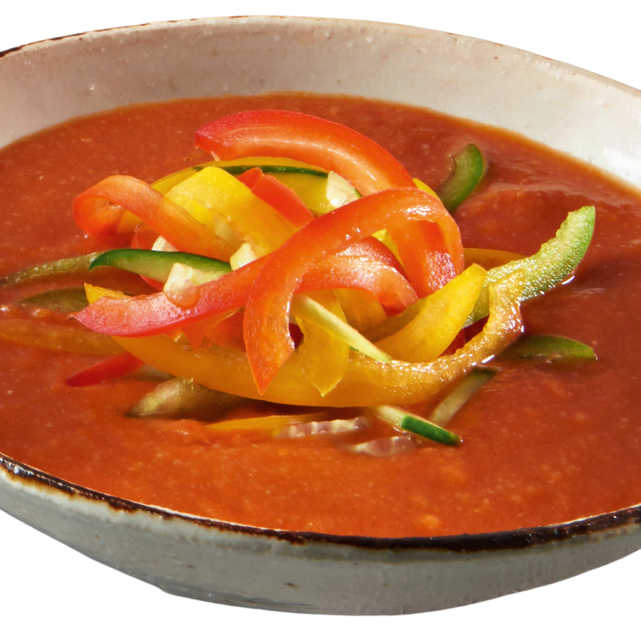 Andalusian-Style Tomato and Basil Gazpacho