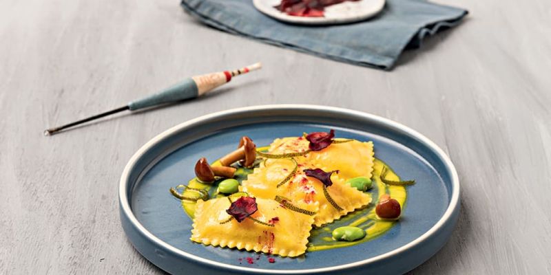 Bauletti with swordfish and lime