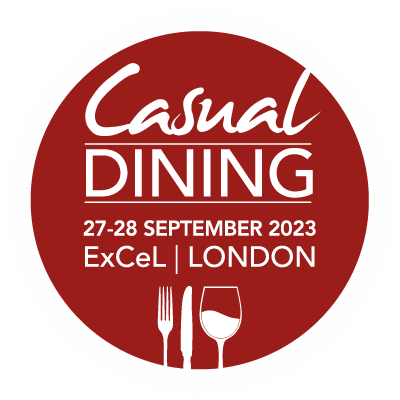 Logo dell'evento Casual Dining che si tiene a Londra a settembre 2023