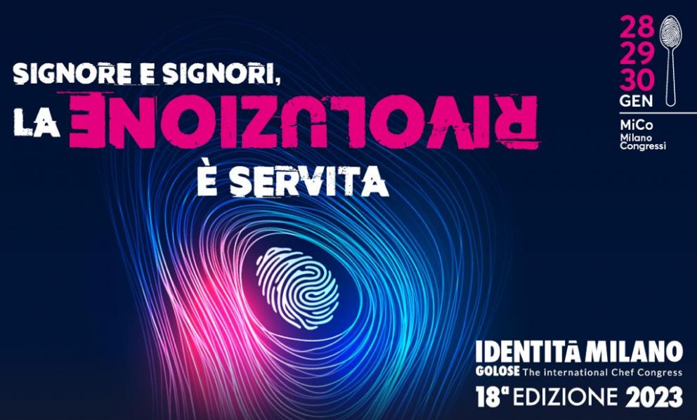 Banner dell'evento "Identità Golose" che si terrà a Milano a Gennaio 2023